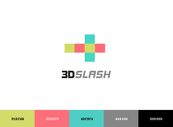 3D Slash brand color palette