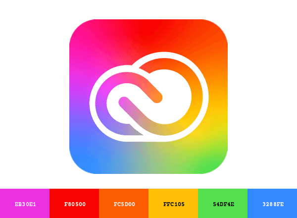 Adobe Creative Cloud brand color palette