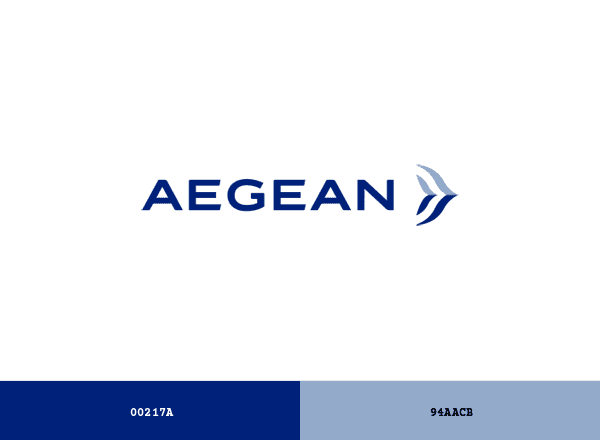 Aegean Airlines brand color palette