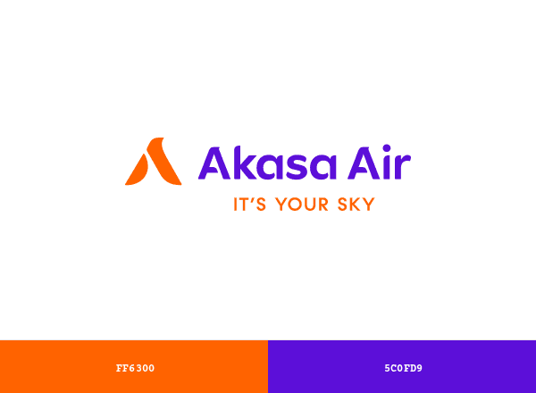 Akasa Air brand color palette