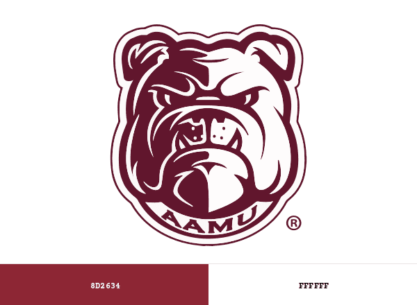 Alabama A&M Bulldogs and Lady Bulldogs brand color palette