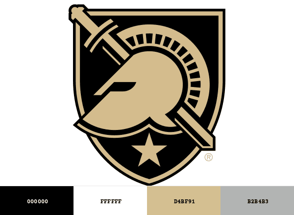 Army Black Knights brand color palette