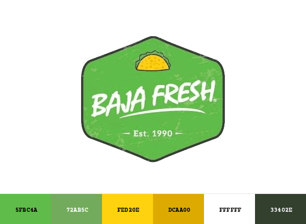 Baja Fresh brand color palette