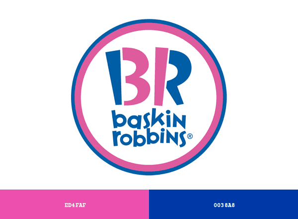 Old Baskin Robbins brand color palette