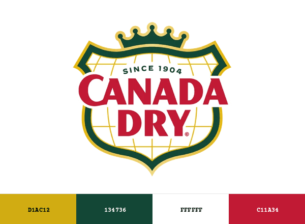 Canada Dry brand color palette