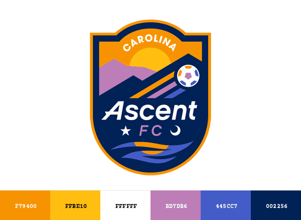 Carolina Ascent FC brand color palette