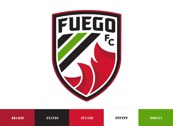 Central Valley Fuego FC brand color palette