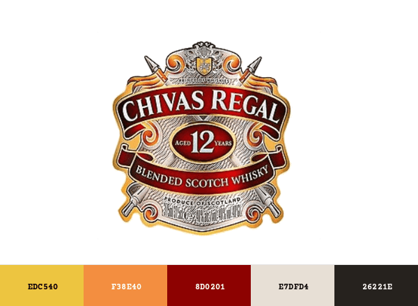 Chivas Regal brand color palette
