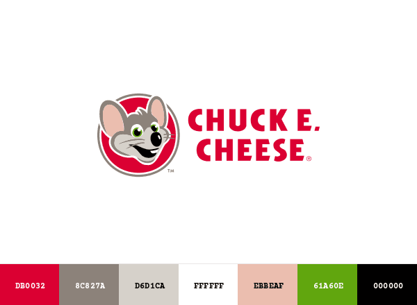 Chuck E. Cheese’s brand color palette