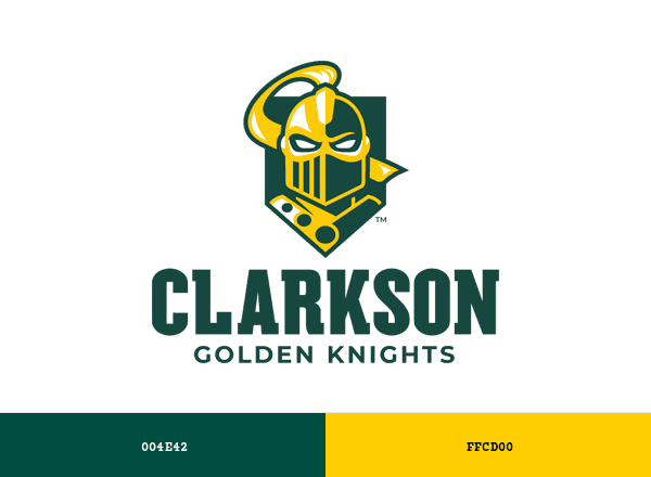Clarkson Golden Knights brand color palette