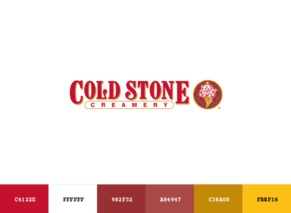Cold Stone Creamery brand color palette