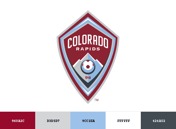Colorado Rapids brand color palette