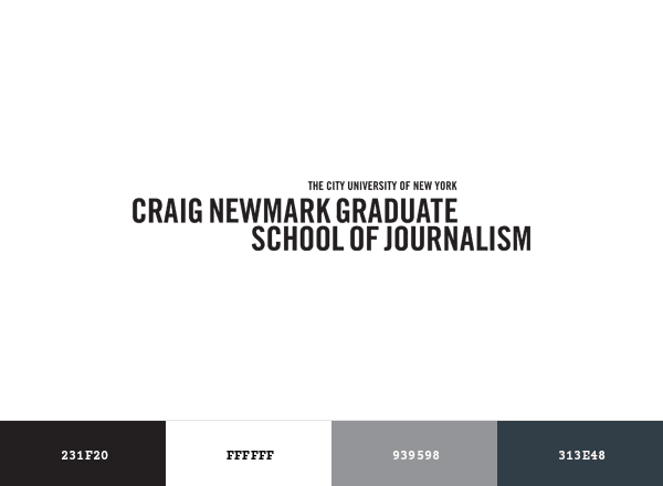 CUNY Graduate School of Journalism brand color palette