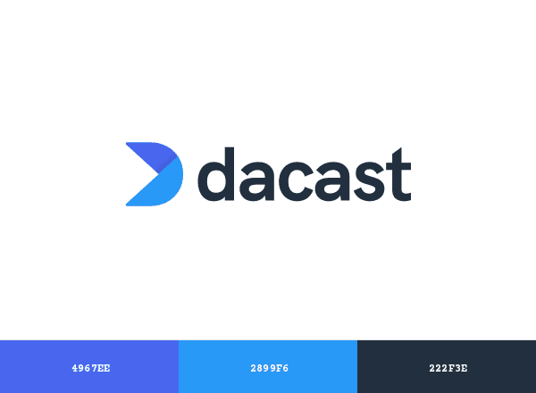 Dacast brand color palette