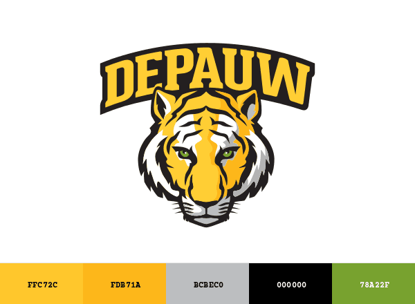 DePauw Tigers brand color palette