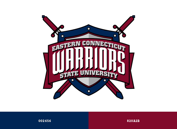 Eastern Connecticut Warriors brand color palette