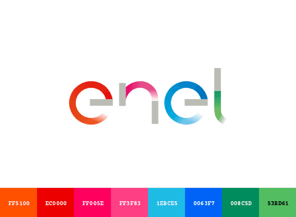 Enel brand color palette