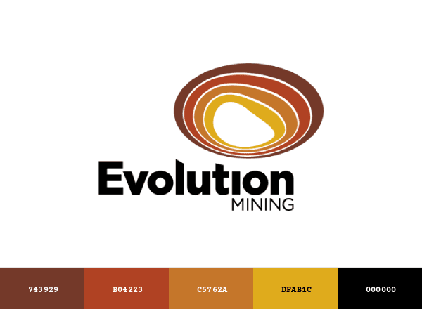 Evolution Mining brand color palette