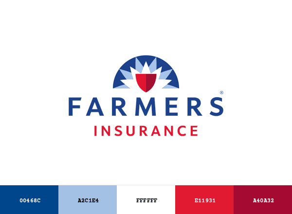 Farmers Insurance Exchange brand color palette