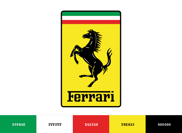 Ferrari brand color palette