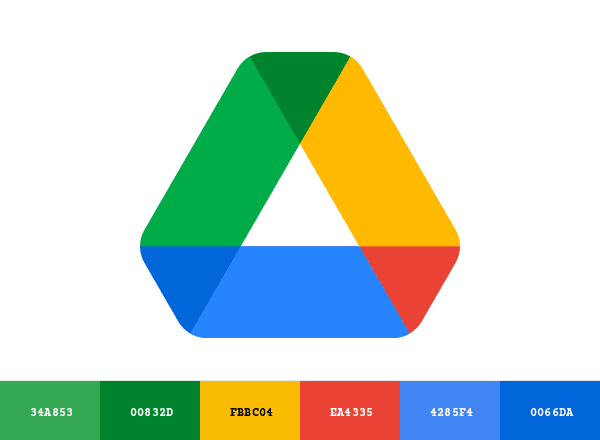Google Drive brand color palette