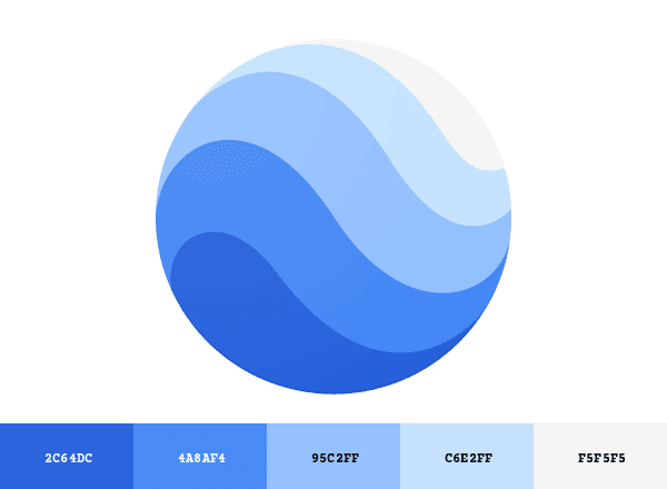Google Earth brand color palette