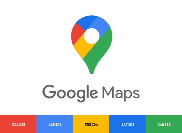 Google Maps brand color palette