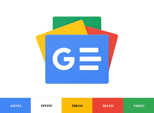 Google News brand color palette