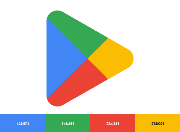 Google Play brand color palette