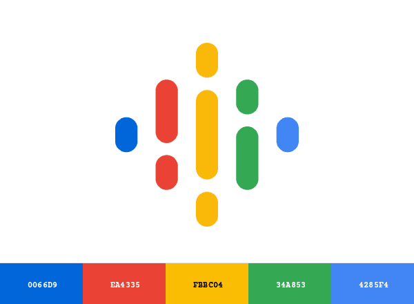 Google Podcasts brand color palette