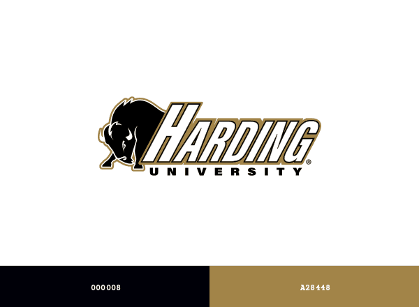 Harding Bisons brand color palette