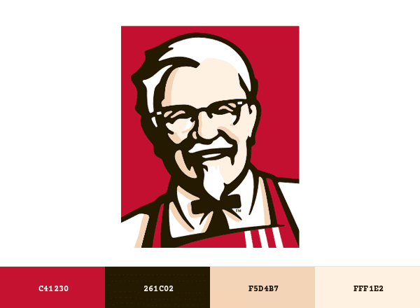 KFC brand color palette