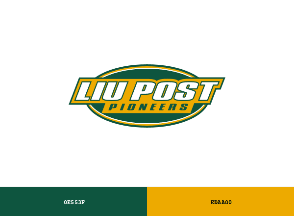 LIU Post Pioneers brand color palette