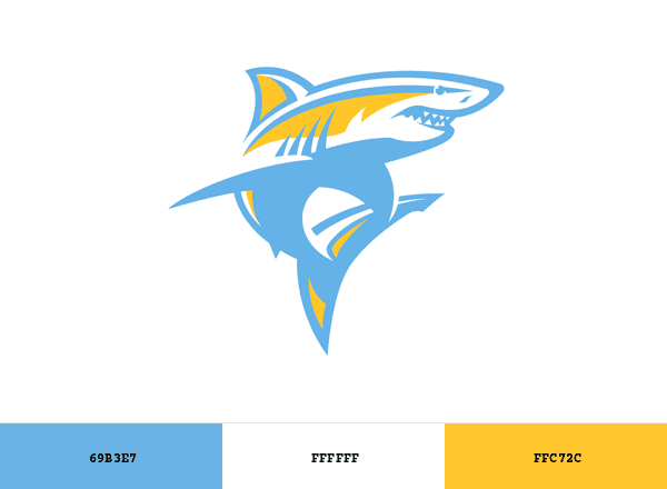 LIU Sharks brand color palette