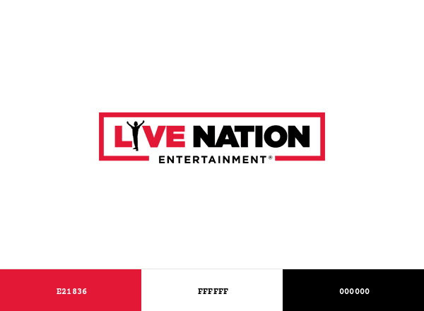 Live Nation Entertainment brand color palette