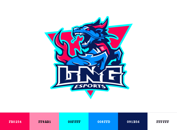 LNG Esports brand color palette
