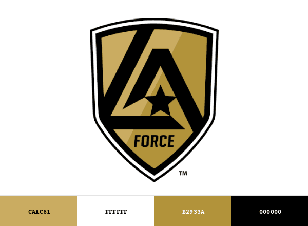 Los Angeles Force brand color palette