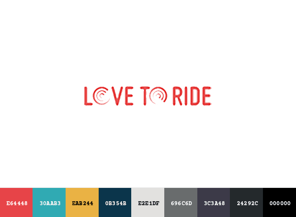 Love To Ride brand color palette