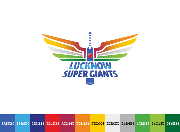 Lucknow Super Giants brand color palette