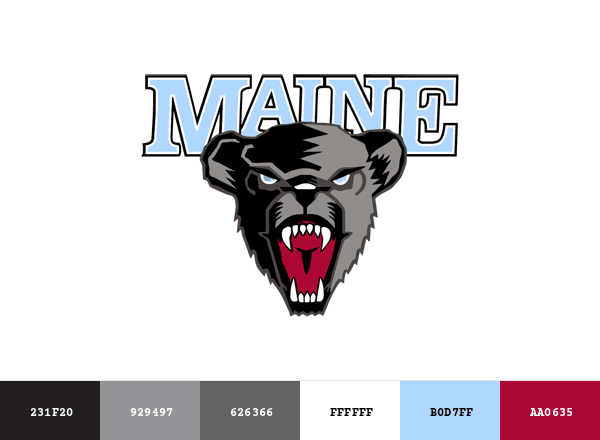 Maine Black Bears brand color palette