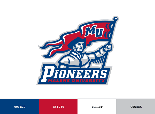Malone Pioneers brand color palette