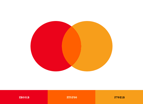 Mastercard brand color palette