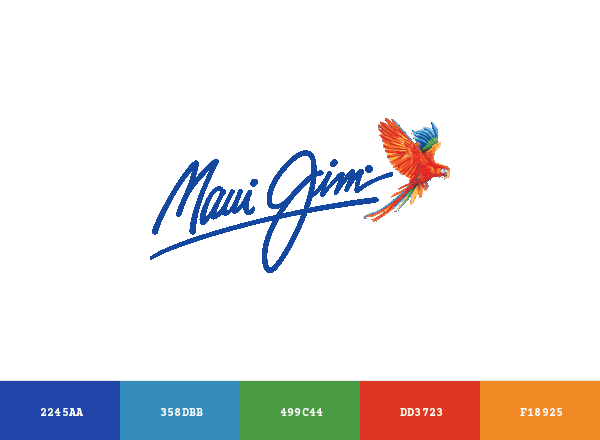 Maui Jim brand color palette
