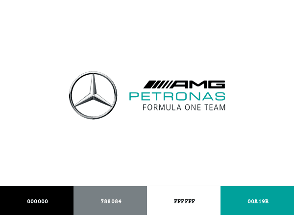 Mercedes AMG Petronas brand color palette
