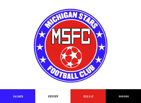 Michigan Stars FC brand color palette