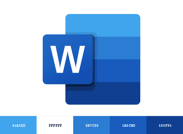 Microsoft Word brand color palette