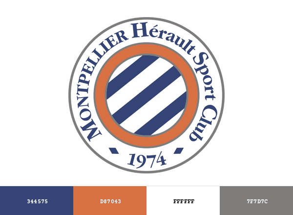 Montpellier HSC brand color palette