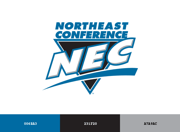 Northeast Conference (NEC) brand color palette