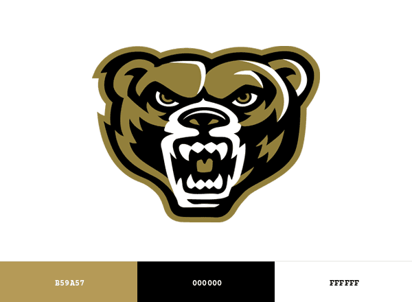 Oakland Golden Grizzlies brand color palette