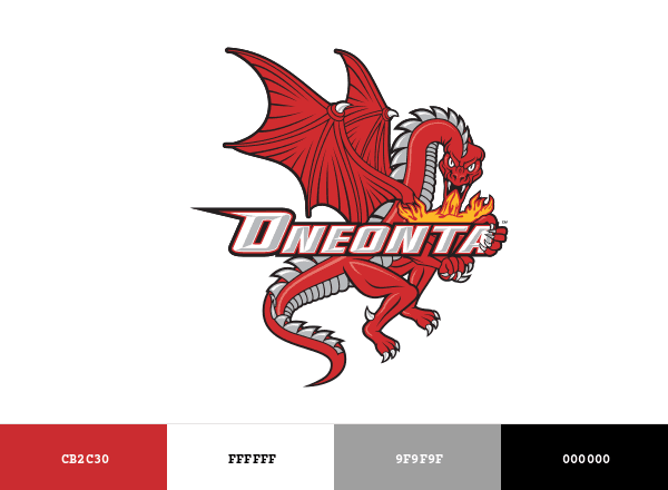 Oneonta Red Dragons brand color palette